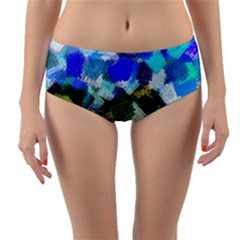 Texture Color Colors Network Reversible Mid-waist Bikini Bottoms by Pakrebo