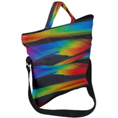 Colorful Background Fold Over Handle Tote Bag