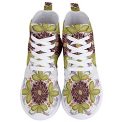Flowers Decorative Flowers Pattern Women s Lightweight High Top Sneakers by Pakrebo