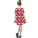 Hearts Pattern Seamless Red Love Kids  Simple Cotton Dress View2