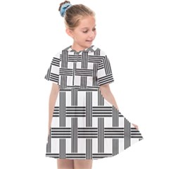 Seamless Stripe Pattern Lines Kids  Sailor Dress by Pakrebo