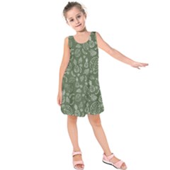 Tropical Pattern Kids  Sleeveless Dress by Valentinaart