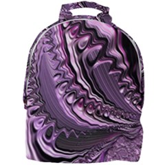 Purple Fractal Flowing Fantasy Mini Full Print Backpack by Pakrebo