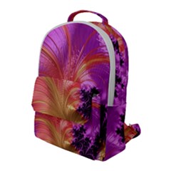 Fractal Puffy Feather Art Artwork Flap Pocket Backpack (large) by Pakrebo