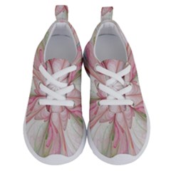 Pink Blue Flower Blossom Rose Running Shoes by Pakrebo