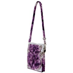 Amethyst Purple Violet Geode Slice Multi Function Travel Bag by genx