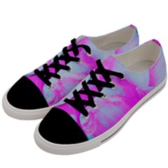 Abstract Pink Hibiscus Bloom With Flower Power Men s Low Top Canvas Sneakers by myrubiogarden