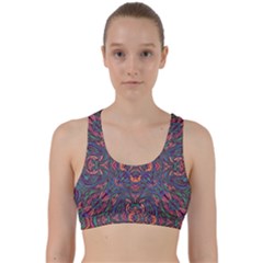 Tile Repeating Colors Textur Back Weave Sports Bra by Pakrebo