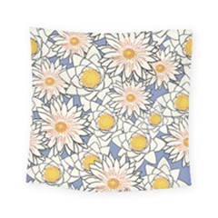 Flowers Pattern Lotus Lily Square Tapestry (small) by Pakrebo