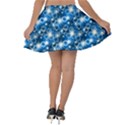 Star Hexagon Blue Deep Blue Light Velvet Skater Skirt View2