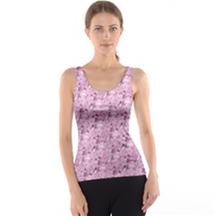 Texture Flower Background Pink Tank Top