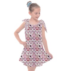 Graphic Seamless Pattern Pig Kids  Tie Up Tunic Dress by Pakrebo