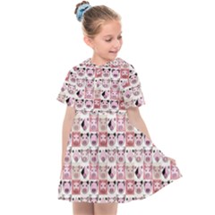 Graphic Seamless Pattern Pig Kids  Sailor Dress by Pakrebo