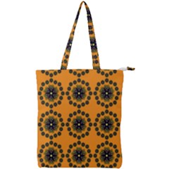 Abstract Template Flower Double Zip Up Tote Bag by Pakrebo