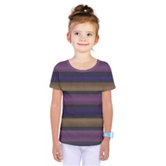 Stripes Pink Yellow Purple Grey Kids  One Piece Tee