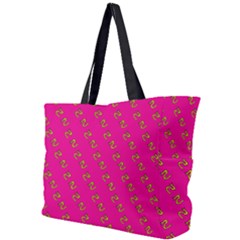 No Step On Snek Pattern Pink Background Meme Simple Shoulder Bag by snek