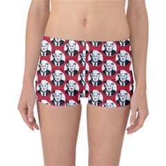 Trump Retro Face Pattern Maga Red Us Patriot Boyleg Bikini Bottoms by snek