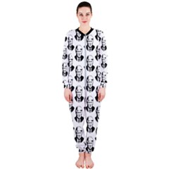Trump Retro Face Pattern Maga Black And White Us Patriot Onepiece Jumpsuit (ladies)  by snek