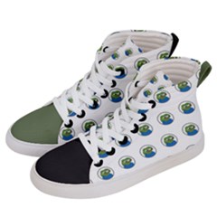 Apu Apustaja With Banana Phone Wall Eyed Pepe The Frog Pattern Kekistan Women s Hi-top Skate Sneakers by snek