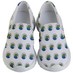 Apu Apustaja With Banana Phone Wall Eyed Pepe The Frog Pattern Kekistan Kids  Lightweight Slip Ons by snek