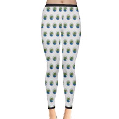 Apu Apustaja With Banana Phone Wall Eyed Pepe The Frog Pattern Kekistan Inside Out Leggings by snek