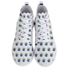 Apu Apustaja With Banana Phone Wall Eyed Pepe The Frog Pattern Kekistan Men s Lightweight High Top Sneakers by snek