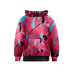 Graffiti Watermelon Pink With Light Blue Drops Retro Kids  Pullover Hoodie by genx