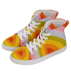 Retro Graffiti Art Nouveau Men s Hi-top Skate Sneakers by genx