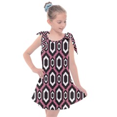 Decorative Pattern Kids  Tie Up Tunic Dress