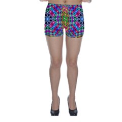 Kaleidoscope Pattern Sacred Geometry Skinny Shorts by Pakrebo