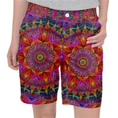 Kaleidoscope Pattern Ornament Pocket Shorts by Pakrebo