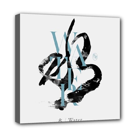 Water Calligraphy  Mini Canvas 8  X 8  (stretched) by EMWdesign