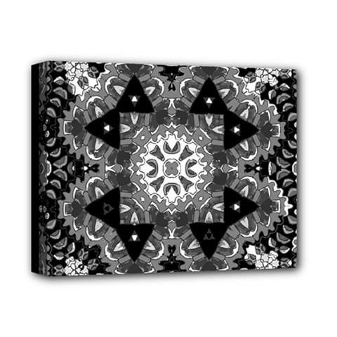 Mandala Calming Coloring Page Deluxe Canvas 14  X 11  (stretched) by Pakrebo