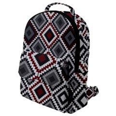 Native American Pattern Flap Pocket Backpack (small) by Valentinaart