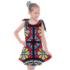 Stained Glass Window Colorful Color Kids  Tie Up Tunic Dress