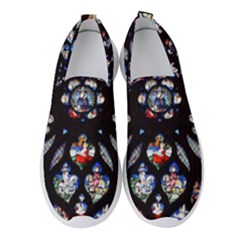 Stained Glass Sainte Chapelle Gothic Women s Slip On Sneakers by Pakrebo