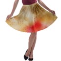Abstract Space Watercolor A-line Skater Skirt View1