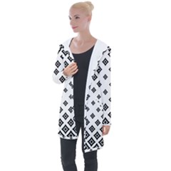Concentric Halftone Wallpaper Longline Hooded Cardigan by Alisyart