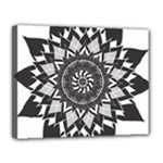 Mandala Flower Lotus Canvas 14  x 11  (Stretched)