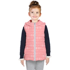 Background Polka Dots Pink Kids  Hooded Puffer Vest by Mariart