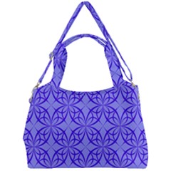 Blue Curved Line Double Compartment Shoulder Bag by Mariart