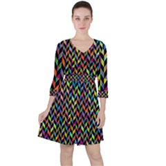 Abstract Geometric Ruffle Dress by Mariart