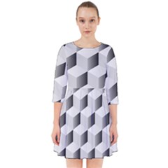 Cube Isometric Smock Dress by Mariart