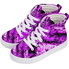 Winter Fractal  Kids  Hi-top Skate Sneakers by Fractalworld