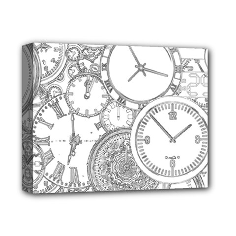 Time Goes On Deluxe Canvas 14  X 11  (stretched) by JezebelDesignsStudio