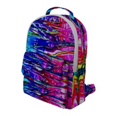 Paint Splatter - Rainbow Flap Pocket Backpack (large) by WensdaiAmbrose