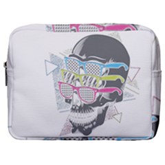 Illustration Skull Rainbow Make Up Pouch (large) by Mariart