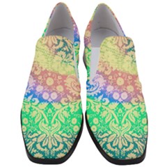 Hippie Fabric Background Tie Dye Slip On Heel Loafers by Mariart
