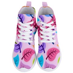 Leaves Background Beautiful Women s Lightweight High Top Sneakers
