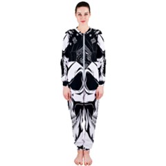 Kerchief Human Skull Onepiece Jumpsuit (ladies)  by Mariart